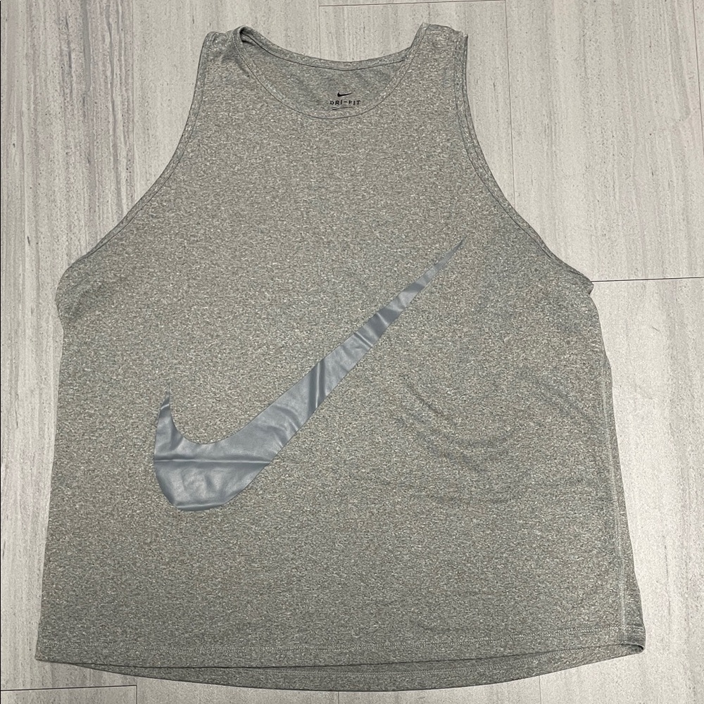 Nike Heather Gray Tank with Swoosh